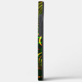 仮想葉緑色、黄色の「火色」カーブ Case-Mate iPhoneケース (裏面 / 左)