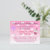 仮想誕生日パーティーの招待 ポストカード (スタンド正面)