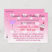 仮想誕生日パーティーの招待 ポストカード (正面/裏面)