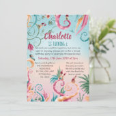 仮想誕生日、フローラカラフルホーお洒落ス 招待状 (スタンド正面)