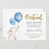 仮想象のベビーシャワーボーイ 招待状 (正面/裏面)