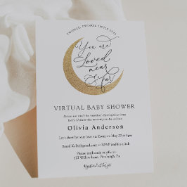 仮想赤ちゃんシャワー星と月 招待状