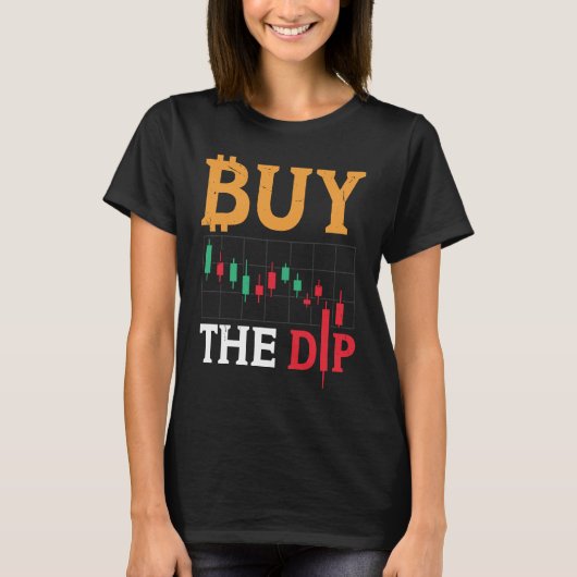 仮想通貨の下落買い ブロックチェーン トレーダーに最適 Tシャツ (正面)