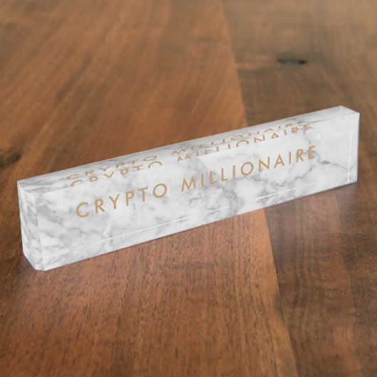 仮想通貨の百万長者起業家NFT デスクネームプレート (側面)
