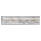 仮想通貨の百万長者起業家NFT デスクネームプレート (正面)