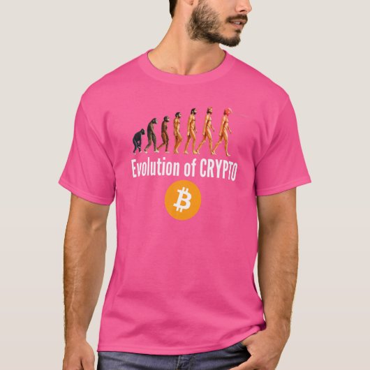 仮想通貨の進化 ビットコイン イーサリアム 暗号通貨 Tシャツ (正面)