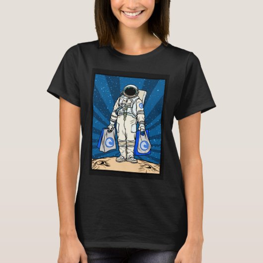 仮想通貨トーク To The Moon Bittorrent BTT スペース Tシャツ (正面)