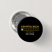 仮想通貨リッチ保留中ローディングバー面白い投資家 缶バッジ (正面&裏面)