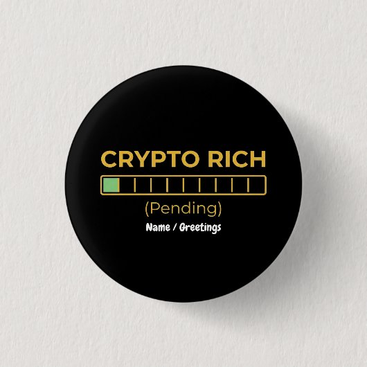 仮想通貨リッチ保留中ローディングバー面白い投資家 缶バッジ (正面)