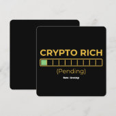 仮想通貨リッチ保留中 ローディングバー 楽しい投資家 招待状 (正面/裏面)