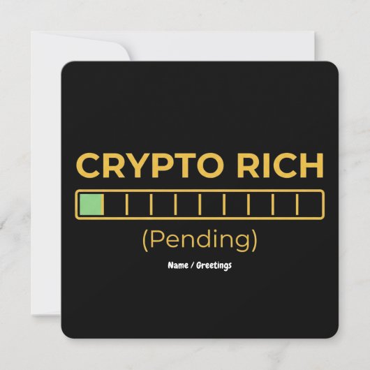 仮想通貨リッチ保留中 ローディングバー 楽しい投資家 招待状 (正面)