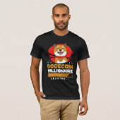 仮想通貨 ドージコイン億万長者ロード Tシャツ (正面フル)