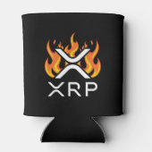 仮想通貨XRP クリプト オレンジ 炎 火 熔解 缶クーラー (裏面)
