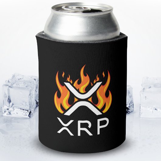 仮想通貨XRP クリプト オレンジ 炎 火 熔解 缶クーラー