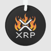 仮想通貨XRP クリプト オレンジ 炎 火 熟成 オーナメント (裏面)