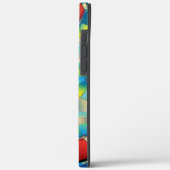 仮想違う花、ティール（緑がかった色）上の青みがかった花びら Case-Mate iPhoneケース (裏面 / 左)