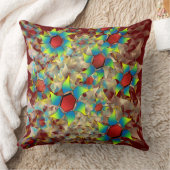 仮想違う花、青みがかった花びら クッション (ブランケット)