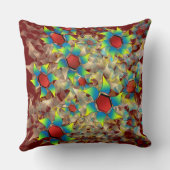 仮想違う花、青みがかった花びら クッション (裏面)