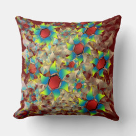 仮想違う花、青みがかった花びら クッション