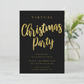 仮想金ゴールドクミニマルリスマスホリデーパーティー 招待状 (スタンド正面)
