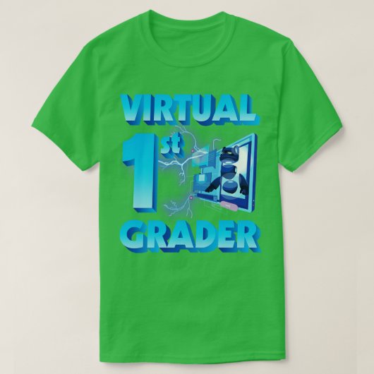 仮想1年生の学生先生ハッピーバックS Tシャツ (デザイン正面)
