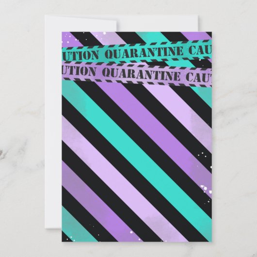 仮想1日の誕生日パーティー検疫1日の誕生日 招待状 (裏面)