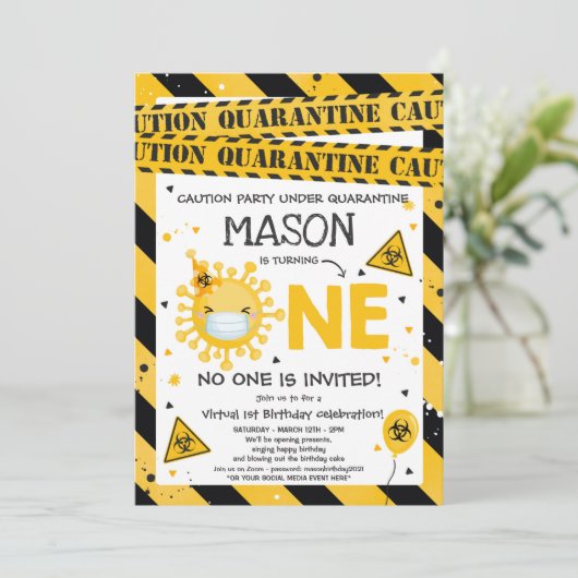 仮想1日目の誕生日パーティー検疫1日目の誕生日 招待状 (スタンド正面)