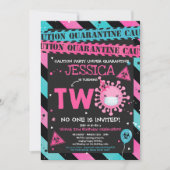 仮想2歳の誕生日パーティー検疫2歳の誕生日 招待状 (正面)