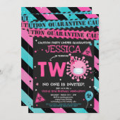 仮想2歳の誕生日パーティー検疫2歳の誕生日 招待状 (正面/裏面)