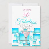 仮想50と素晴らしいカクテルモダンパーティー 招待状 (正面)