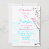 仮想50と素晴らしいカクテルモダンパーティー 招待状 (裏面)