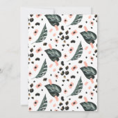 仮想Promパーティー |ピンクフローラ熱帯緑 招待状 (裏面)