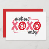 仮想XOXOのみ |検疫おもしろいバレンタイン シーズンカード (正面/裏面)