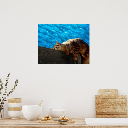 仮眠魚釣り ポスター (キッチン)