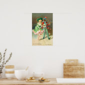 仮装のカップルがケーキを散歩 ポスター (キッチン)