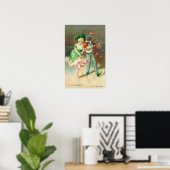 仮装のカップルがケーキを散歩 ポスター (ホームオフィス)