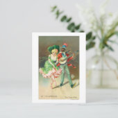 仮装のカップルがケーキを散歩 ポストカード (スタンド正面)