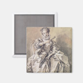 仮装のスペインの女性 マグネット (正面/裏面)