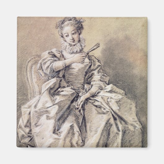 仮装のスペインの女性 マグネット (正面)