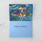 仮装の夜踊りと音楽/誕生日 カード (内部)