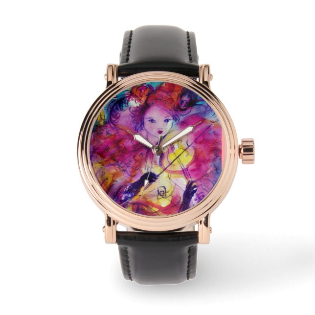 仮装の夜/ヴェネツィアのカーニバルマスク 腕時計 (正面)