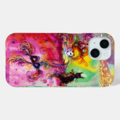 仮装の夜/黒猫モノグラムの女性 Case-Mate iPhoneケース (裏面 (横))