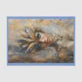 仮装の女性油彩画の切り離し右159 薄葉紙 (正面)