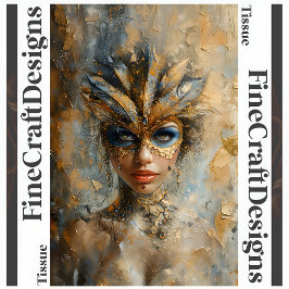 仮装の女性油彩画の切り離し右159 薄葉紙