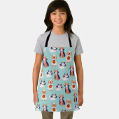 仮装の子どもたちハロウィーンの猫と犬 エプロン (インサイチュ)