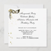 仮装の素晴らしい40女性の金ゴールドハイヒール2 招待状 (裏面)