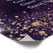 仮装の紫のグリッターの座席表 ポスター (角)