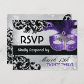 仮装の結婚式RSVPカード 出欠カード (正面/裏面)