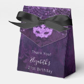 仮装の誕生日パープルグリッター感謝していユー フェイバーボックス (正面サイド)