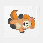 仮装の馬 フリースブランケット (正面(横))